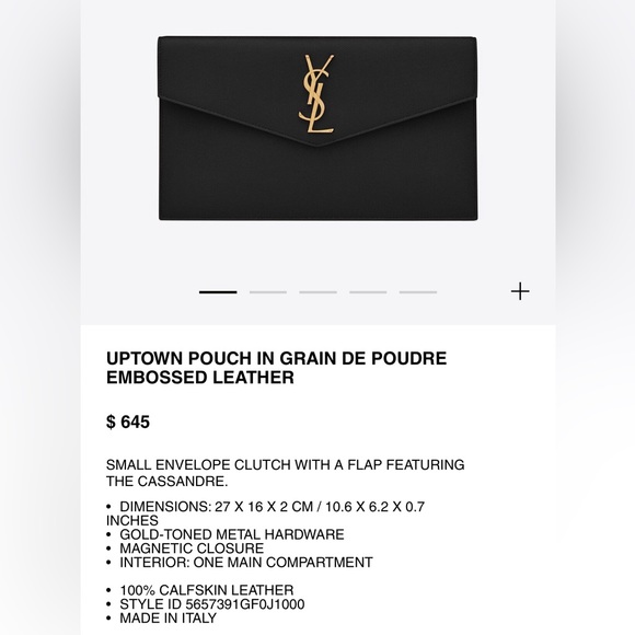 NWOT YSL Uptown Pouch - Picture 16 of 17